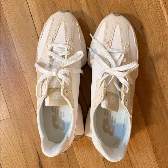 New Balance Women's White and Cream Sneakers - Picture 3 of 3